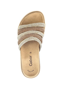 Stiletto sandals - gold-bronze thongs
