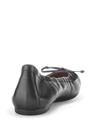 Bow ballerina shoes - black leather