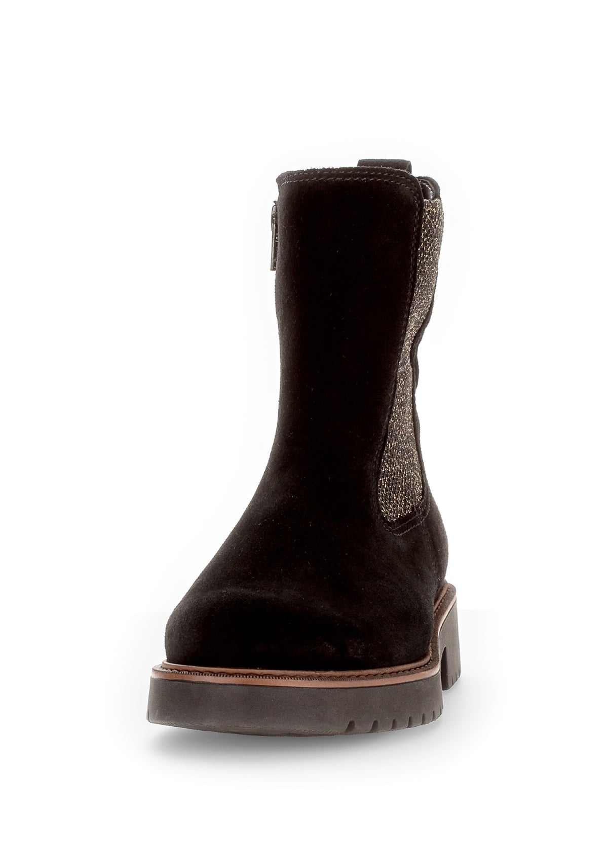 Chelseanilkkurit paksulla pohjalla - musta mokkanahka, leveä lesti