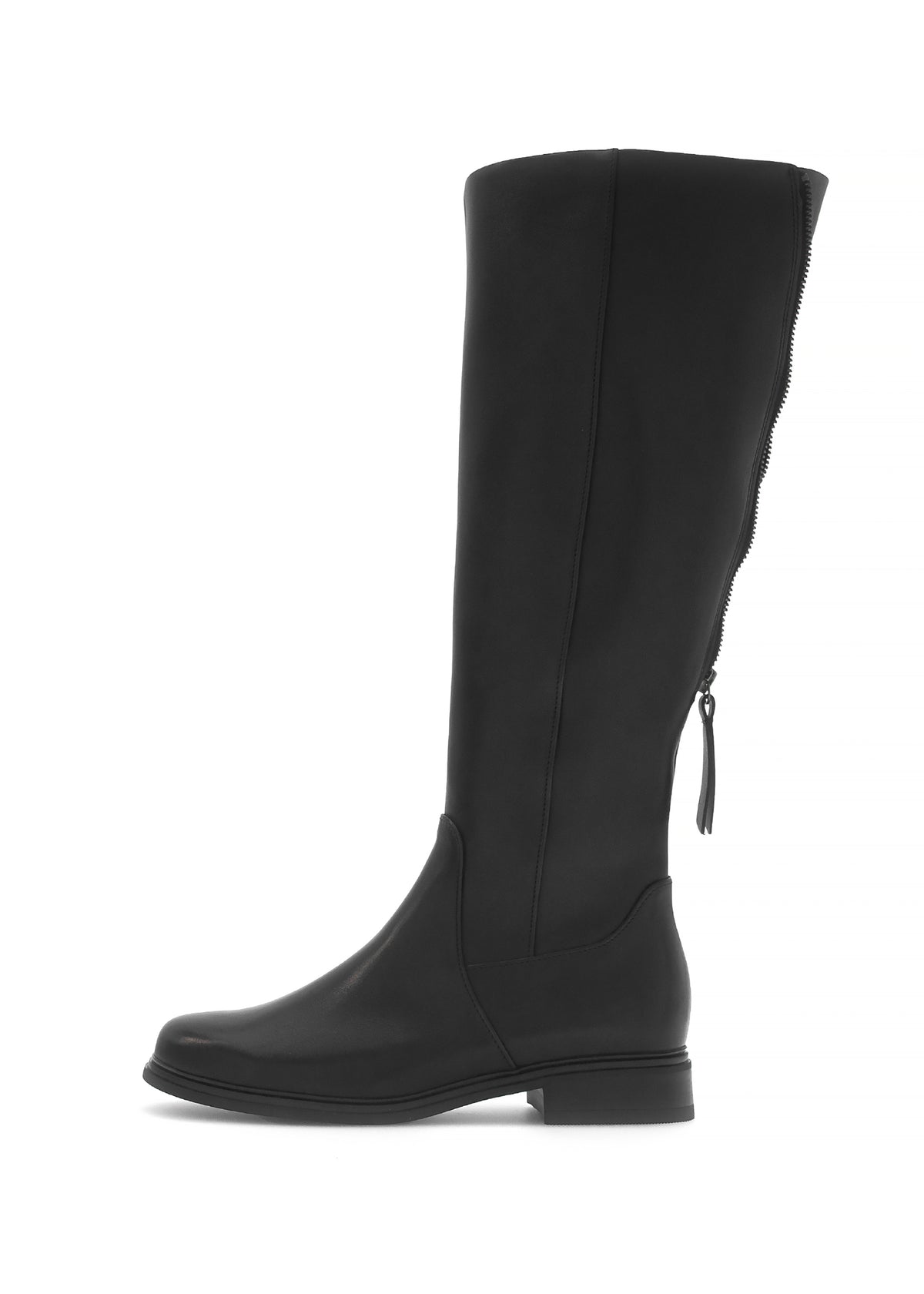 Saappaat - musta nahka, L-XL-varsi