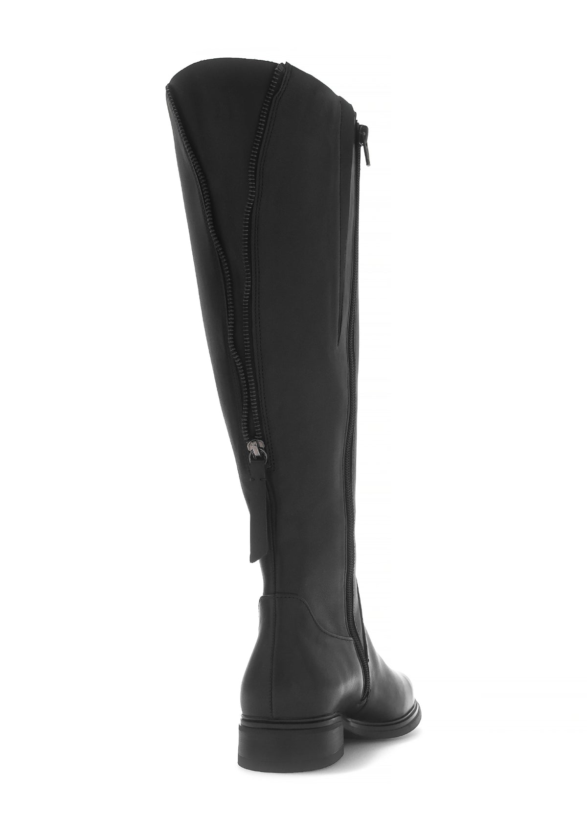 Saappaat - musta nahka, L-XL-varsi