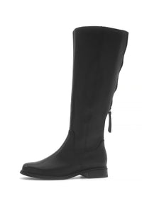 Saappaat - musta nahka, L-XL-varsi