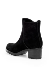 Nilkkurit tolppakorolla - musta mokkanahka