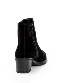 Nilkkurit tolppakorolla - musta mokkanahka