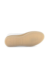 Varrelliset pitsitennarit - valkoinen nahka ja pitsikangas