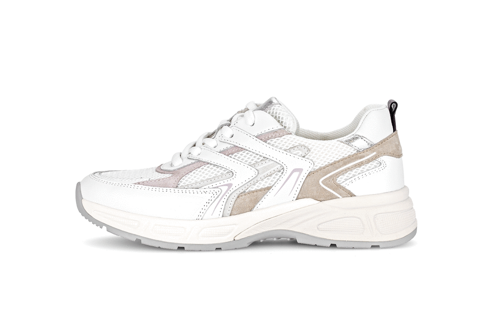 Tennarit paksummalla pohjalla - valkoinen-beige-roosa