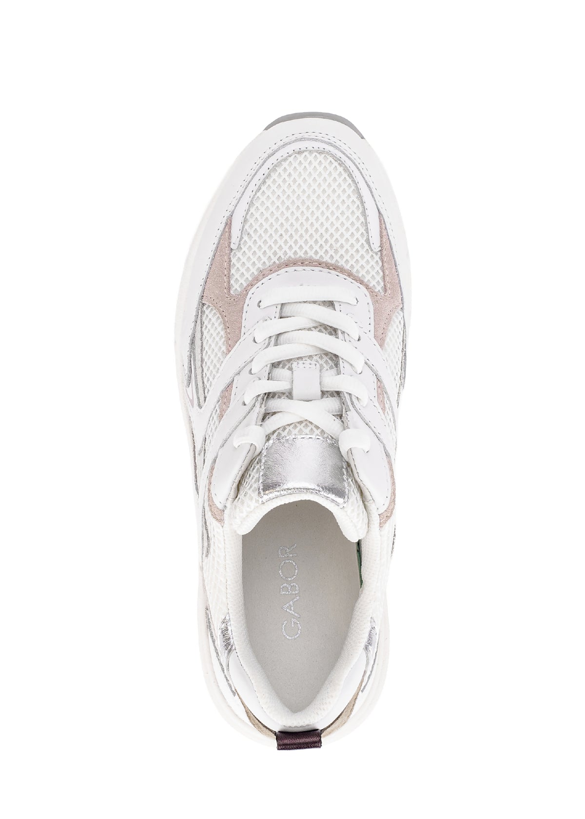 Tennarit paksummalla pohjalla - valkoinen-beige-roosa