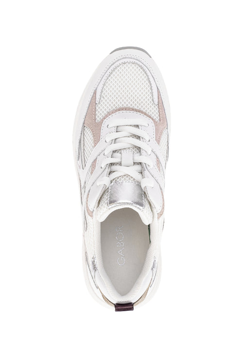 Tennarit paksummalla pohjalla - valkoinen-beige-roosa