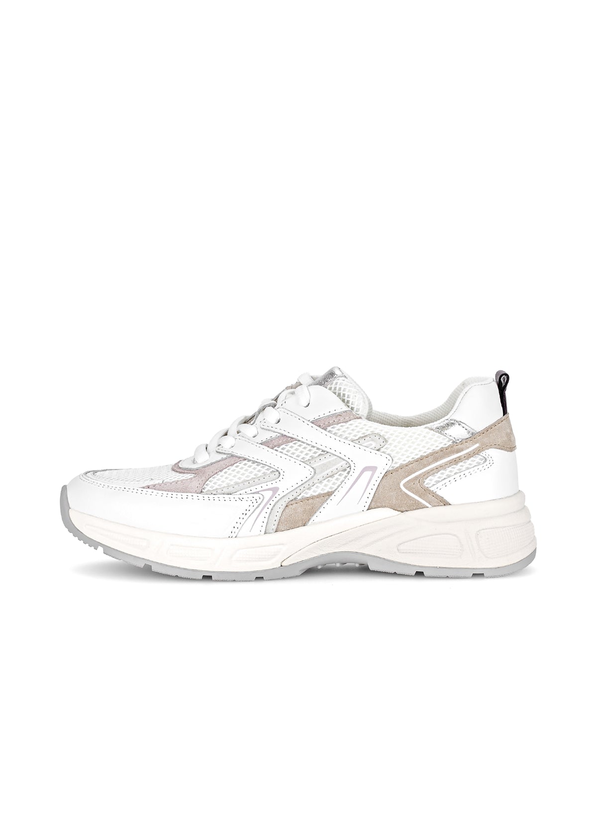 Tennarit paksummalla pohjalla - valkoinen-beige-roosa