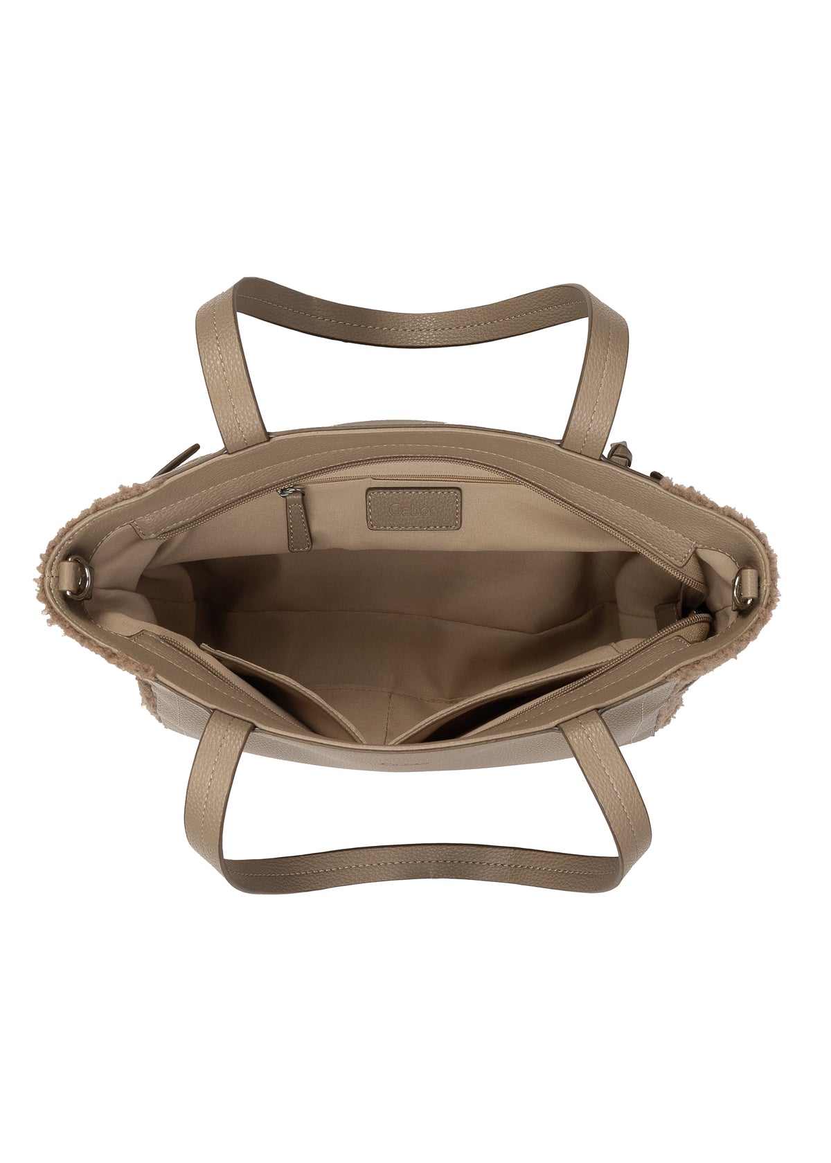 Damväska - Noelle, ljusbrun, pälskanter