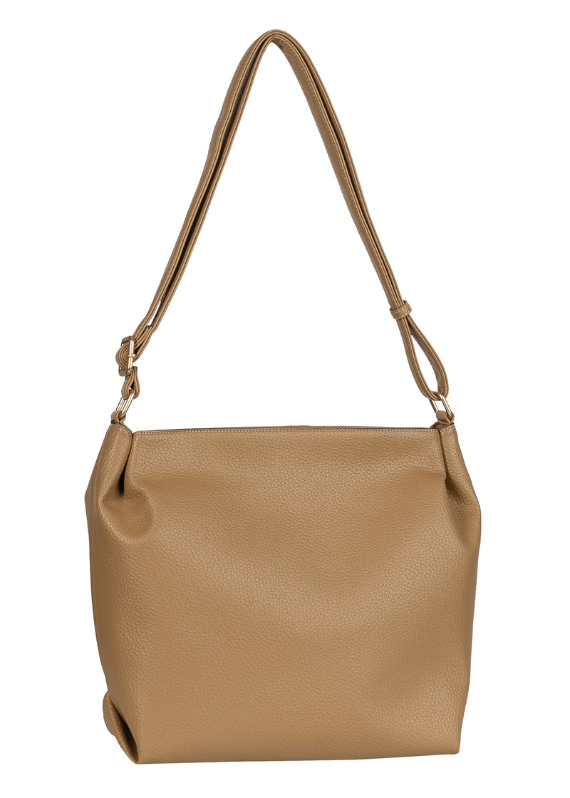 Women's shoulder bag - Telia, light brown, shopper