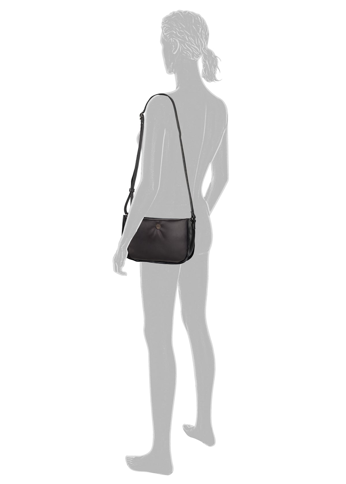 Naisten pieni olkalaukku - Alexi, musta