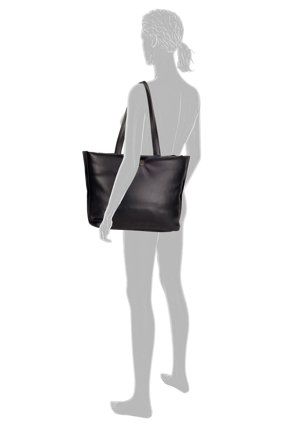 Naisten olkalaukku - Alexi, musta shopper