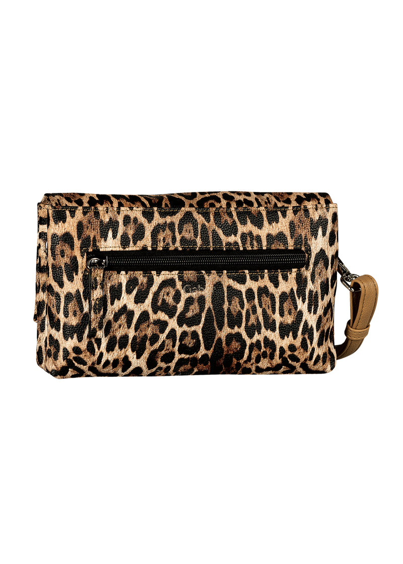 Women's small shoulder bag - Salida, brown leopard print