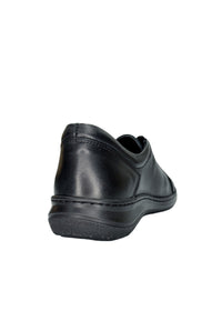 Nauhalliset kävelykengät - musta nahka, leveä lesti