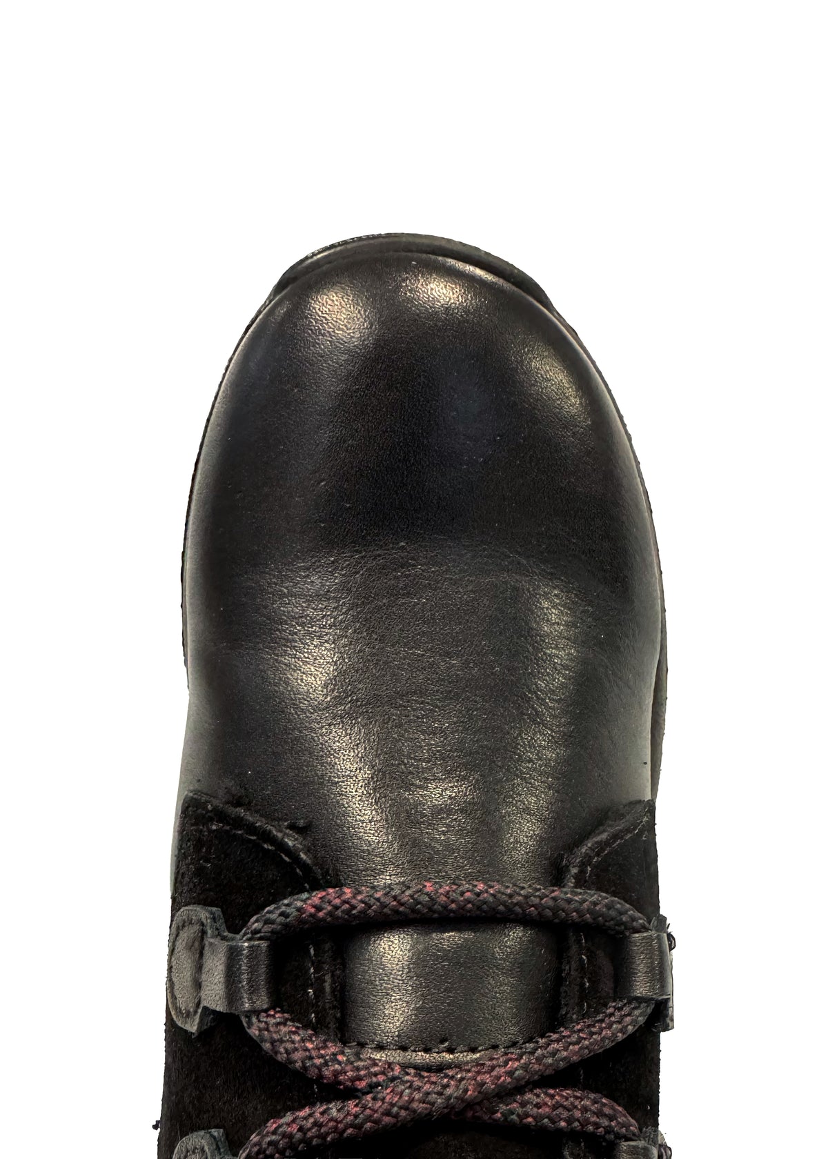 Winter ankle boots with a grippy friction sole - black leather, wide last