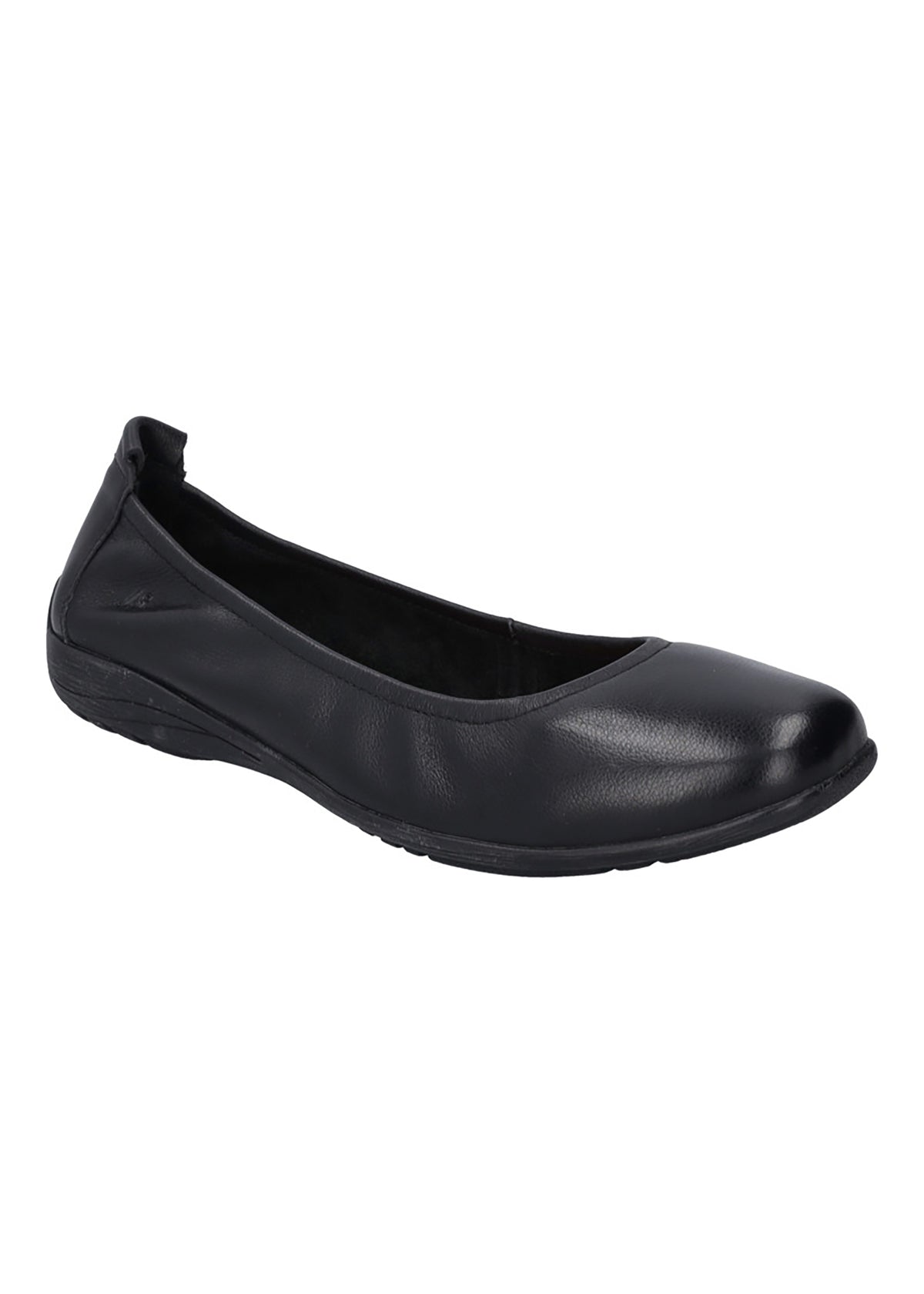 Ballerina shoes - black leather, Fenja 01