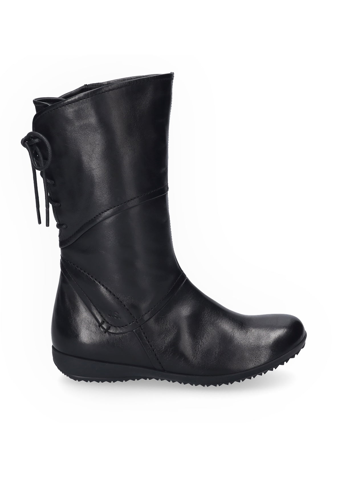 Saapikkaat - Naly 07, musta nahka, nauhat takana