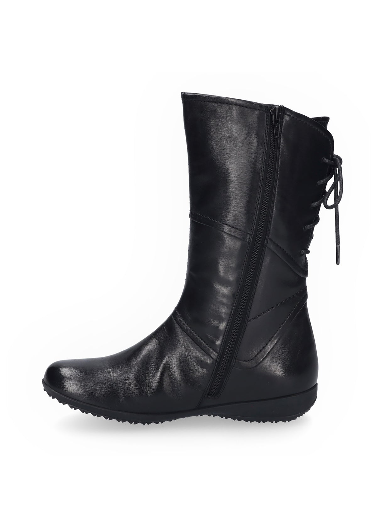 Saapikkaat - Naly 07, musta nahka, nauhat takana