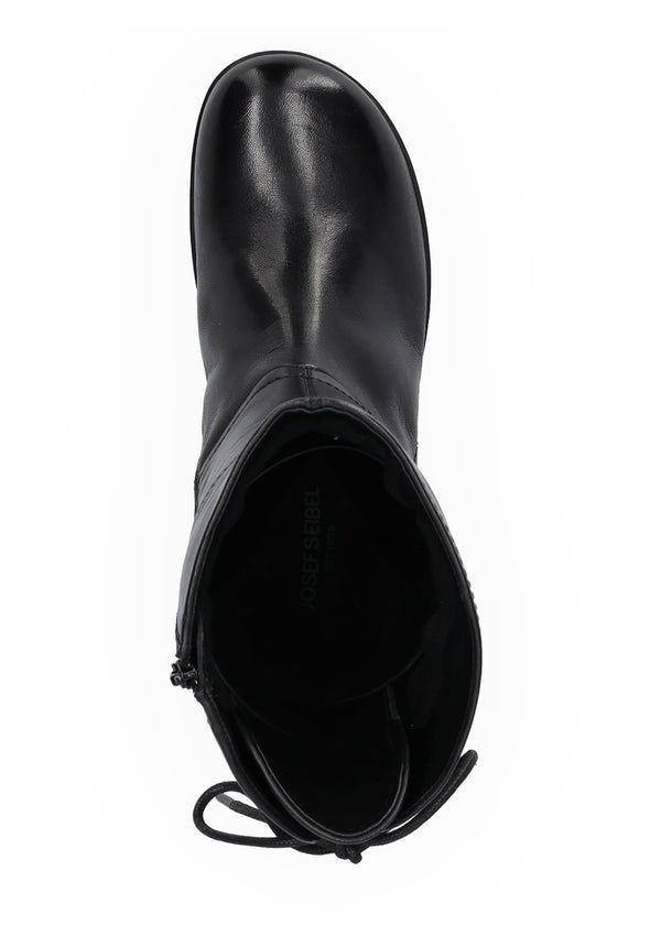 Boots - Naly 07, black leather, laces at the back