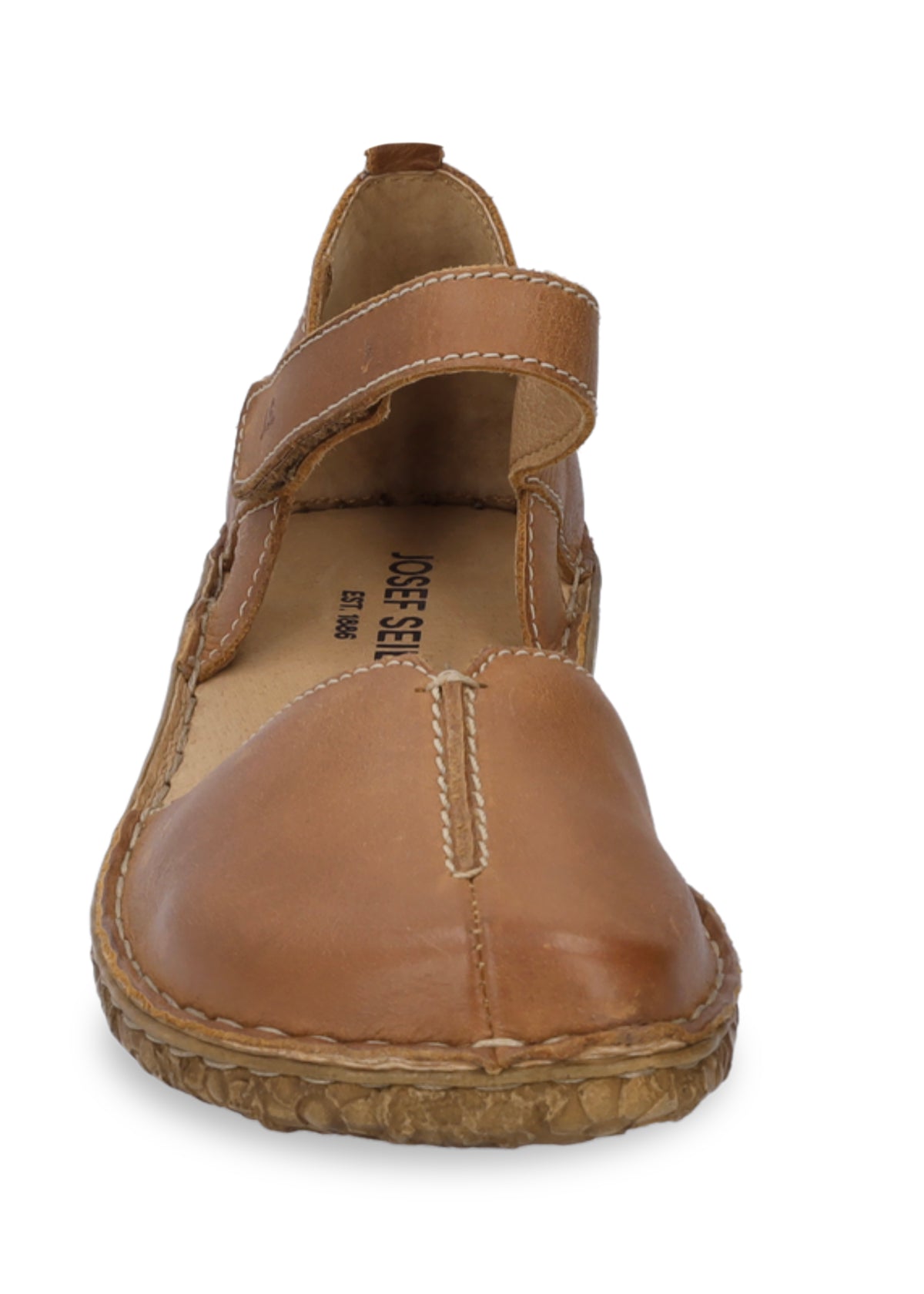 Closed-toe sandals - brown leather, Rosalie