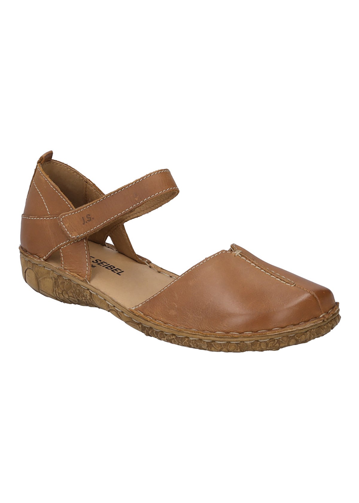 Closed toe sandals - brown leather, Rosalie 42