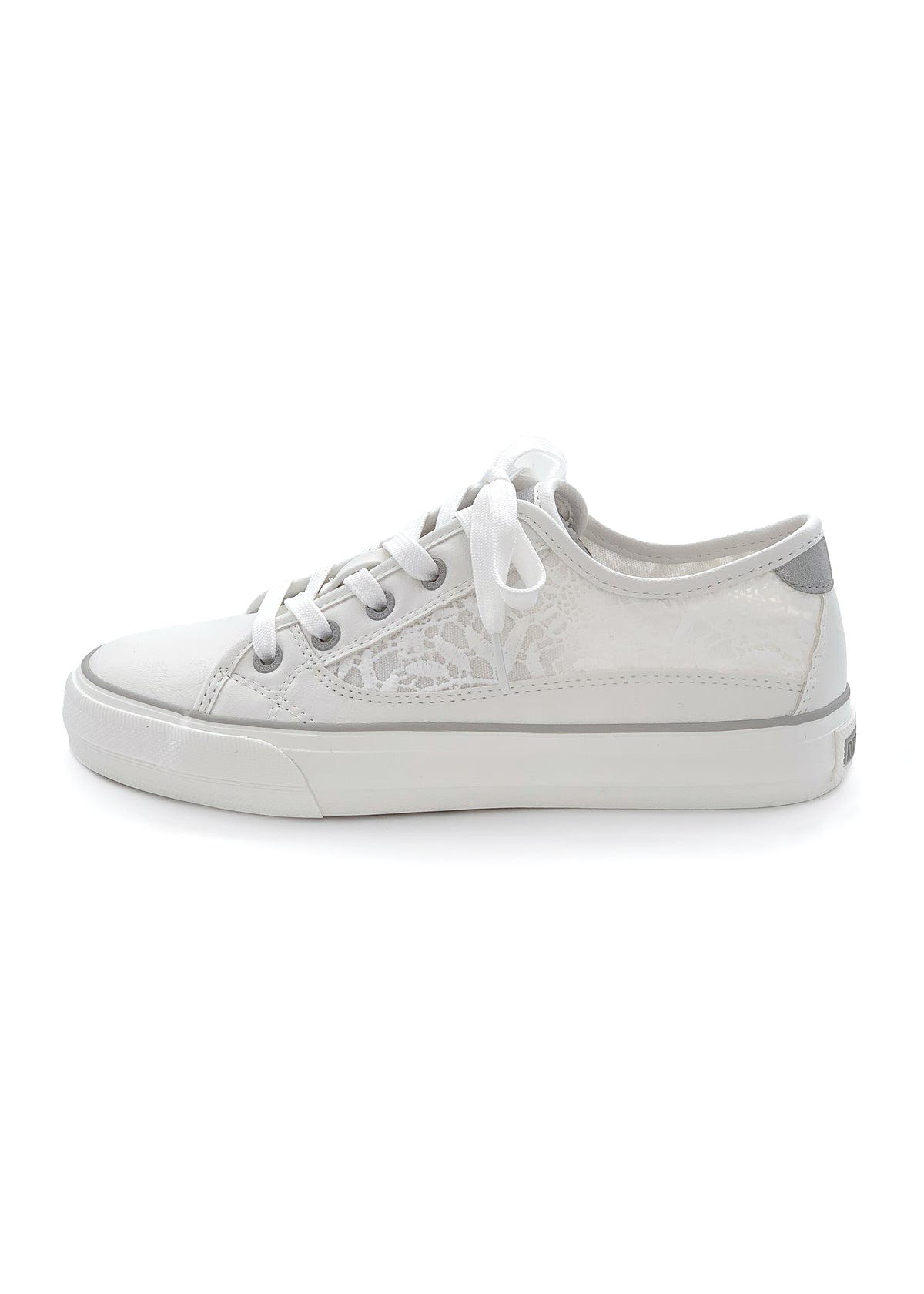 Lace sneakers - white, vegan