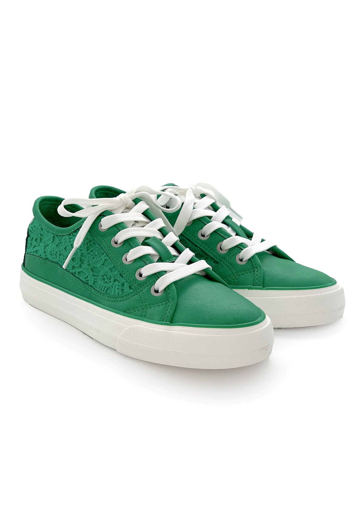Sneakers med spets - gröna, veganska