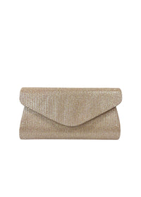Women's Party Bag - Shimmering Champagne, Envelope Model