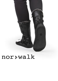 Paljasjalkakengät - Miram-saapikkaat, musta nahka