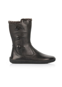 Paljasjalkakengät - Miram-saapikkaat, musta nahka