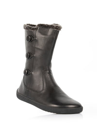 Paljasjalkakengät - Miram-saapikkaat, musta nahka