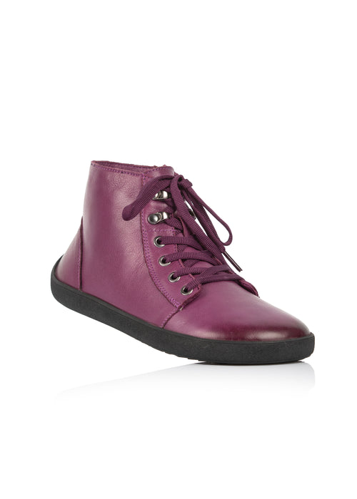 Barefoot shoes - Sirius ankle boots, purple leather