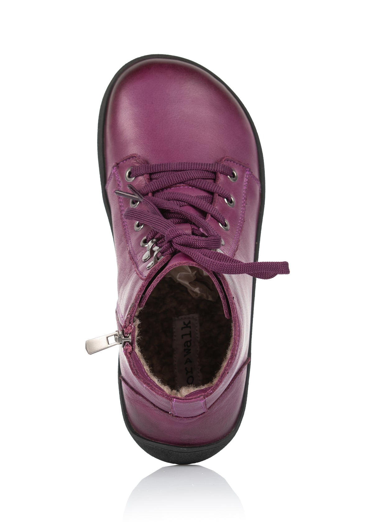 Paljasjalkakengät - Sirius-nilkkurit, violetti nahka