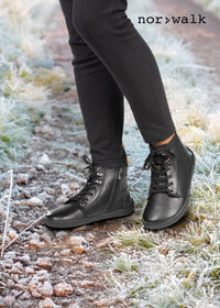 Paljasjalkakengät - Sirius-nilkkurit, musta nahka