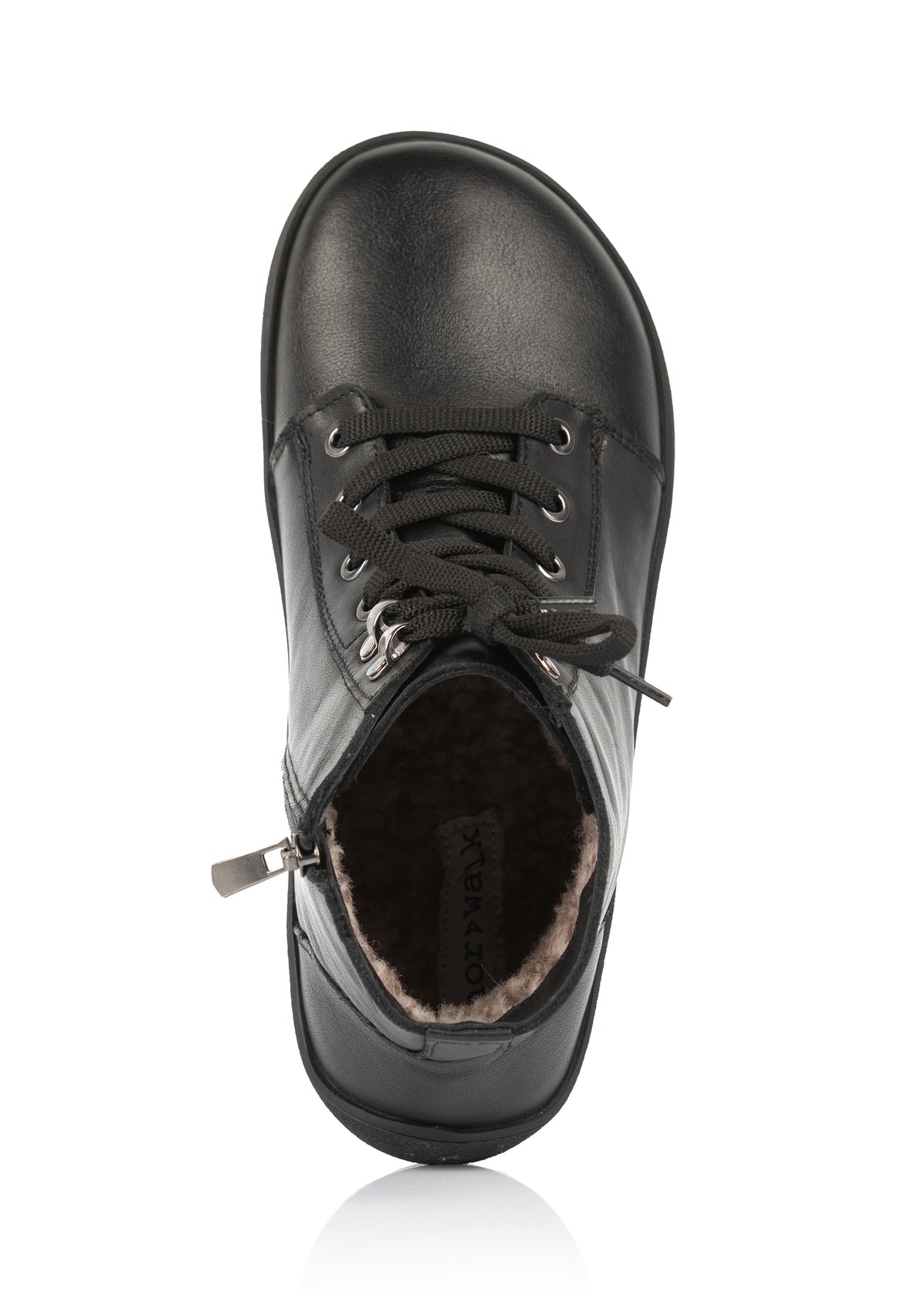 Paljasjalkakengät - Sirius-nilkkurit, musta nahka