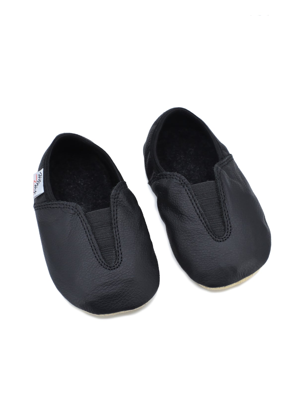 Kids' Hip-Hop Barefoot Leather Slippers - Black