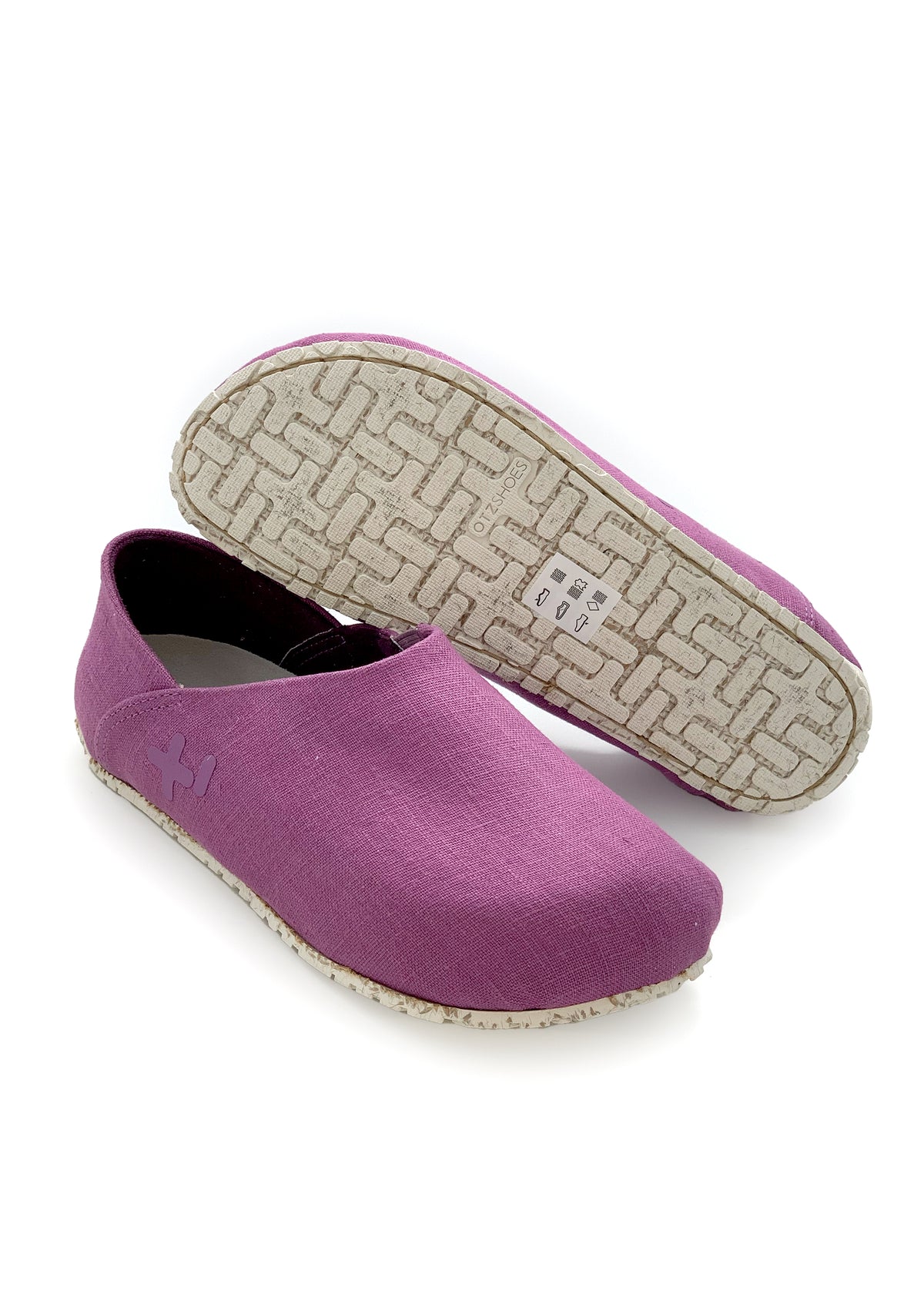 OTZ shoes - purple linen fabric
