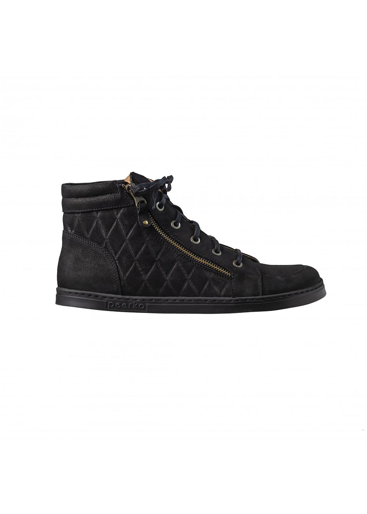 Barefoot shoes, High top sneakers - Rex Coal, black