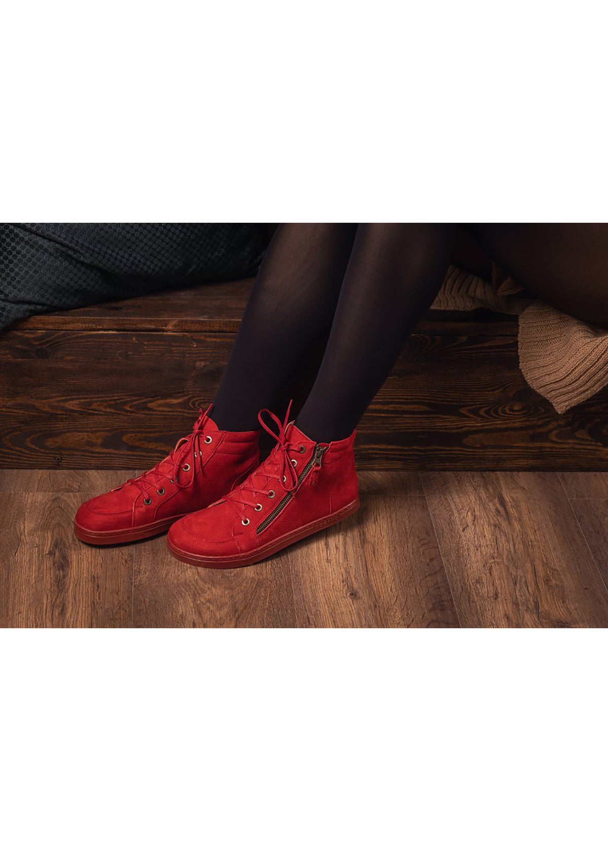 Barfotaskor, High top sneakers - Rex Red