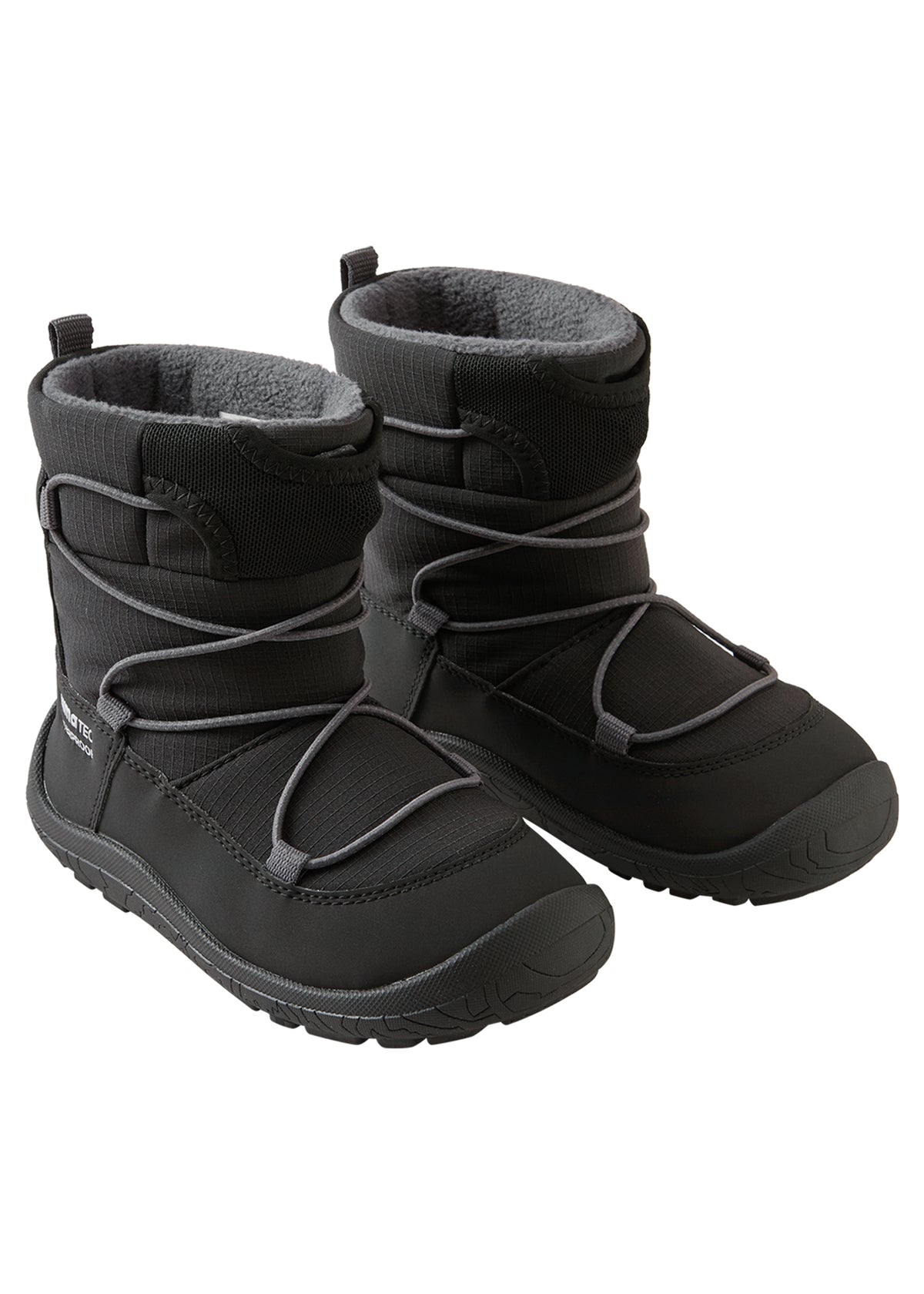 Lasten paljasjalkakengät - vedenpitävät talvikengät, ReimaTec Ensilumi Kids, Black