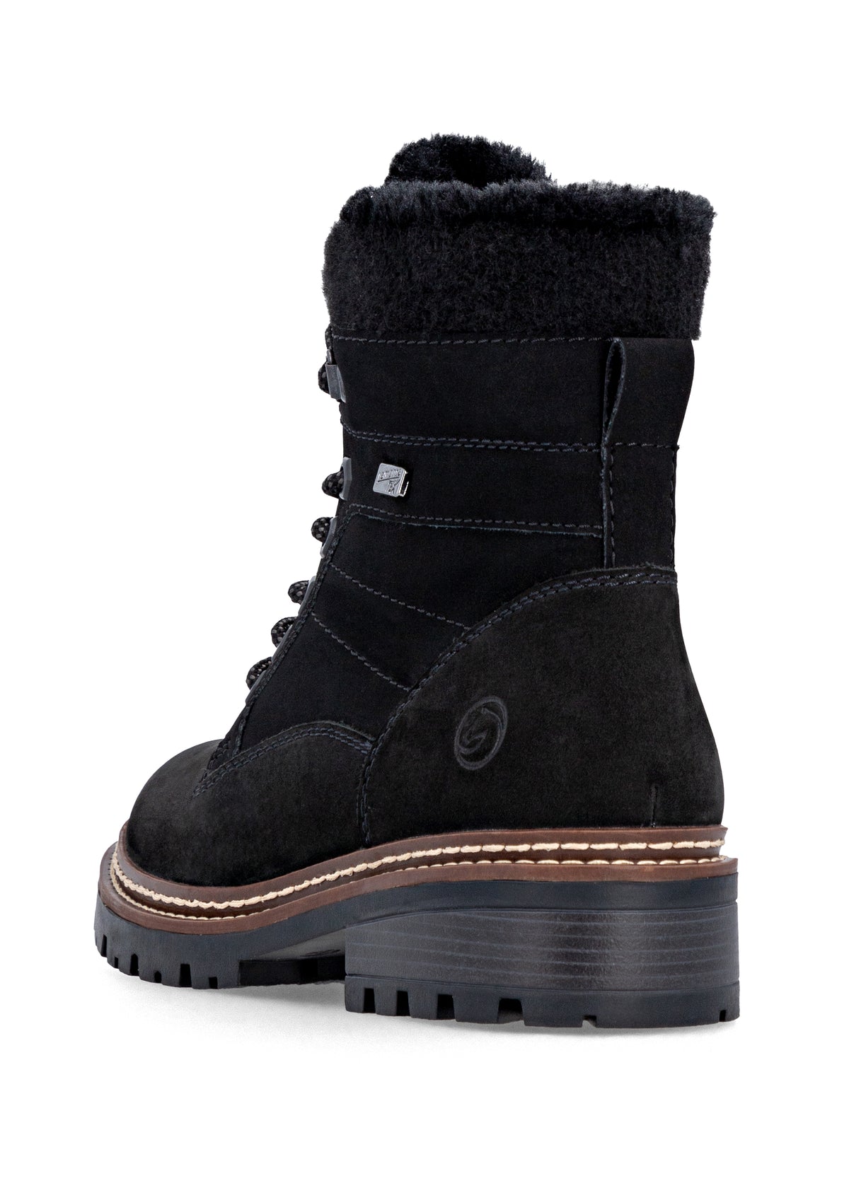 Varrelliset talvikengät kitkapohjalla - musta, Remonte-TEX