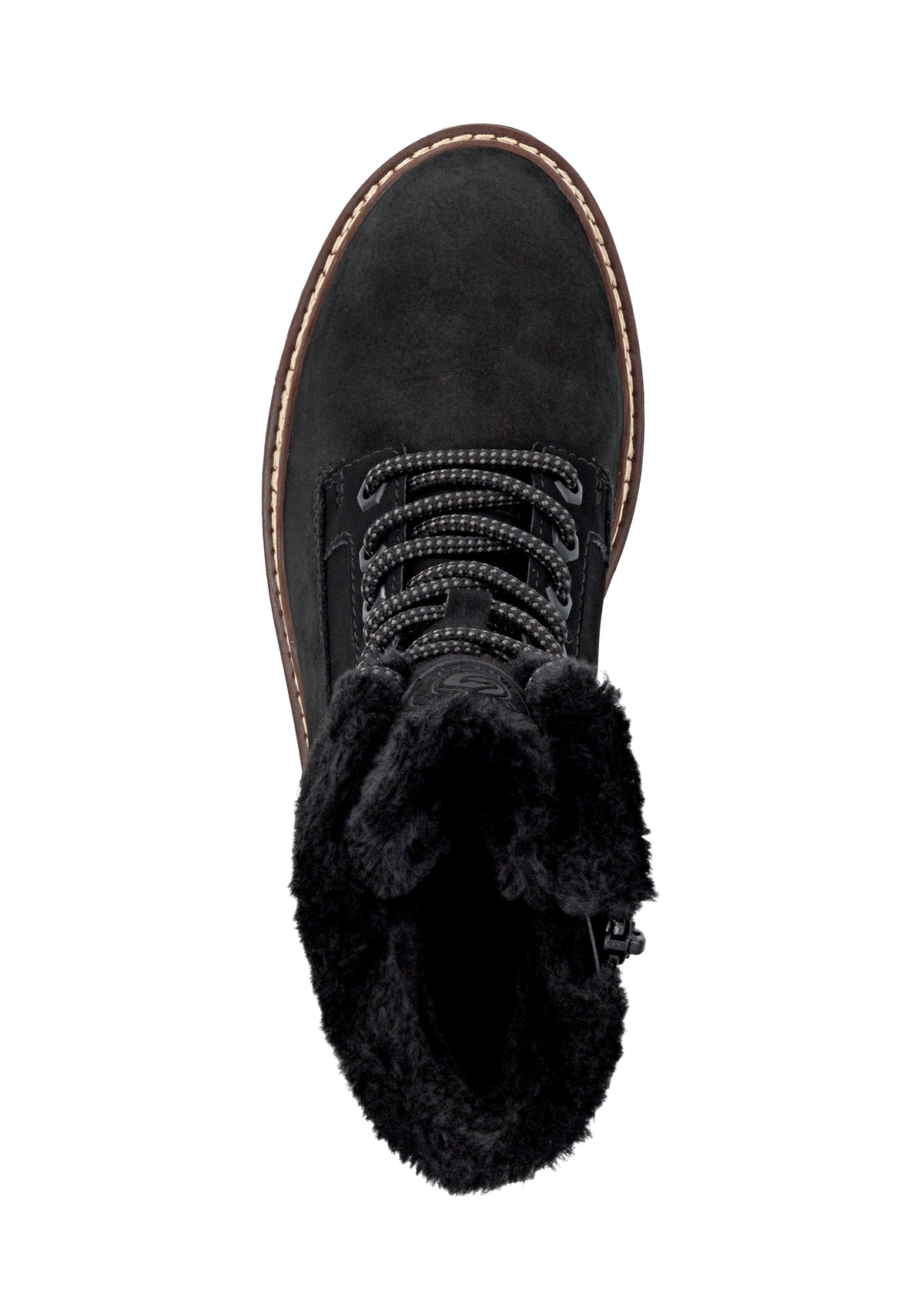 Varrelliset talvikengät kitkapohjalla - musta, Remonte-TEX