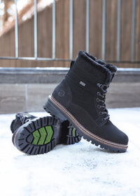 Varrelliset talvikengät kitkapohjalla - musta, Remonte-TEX