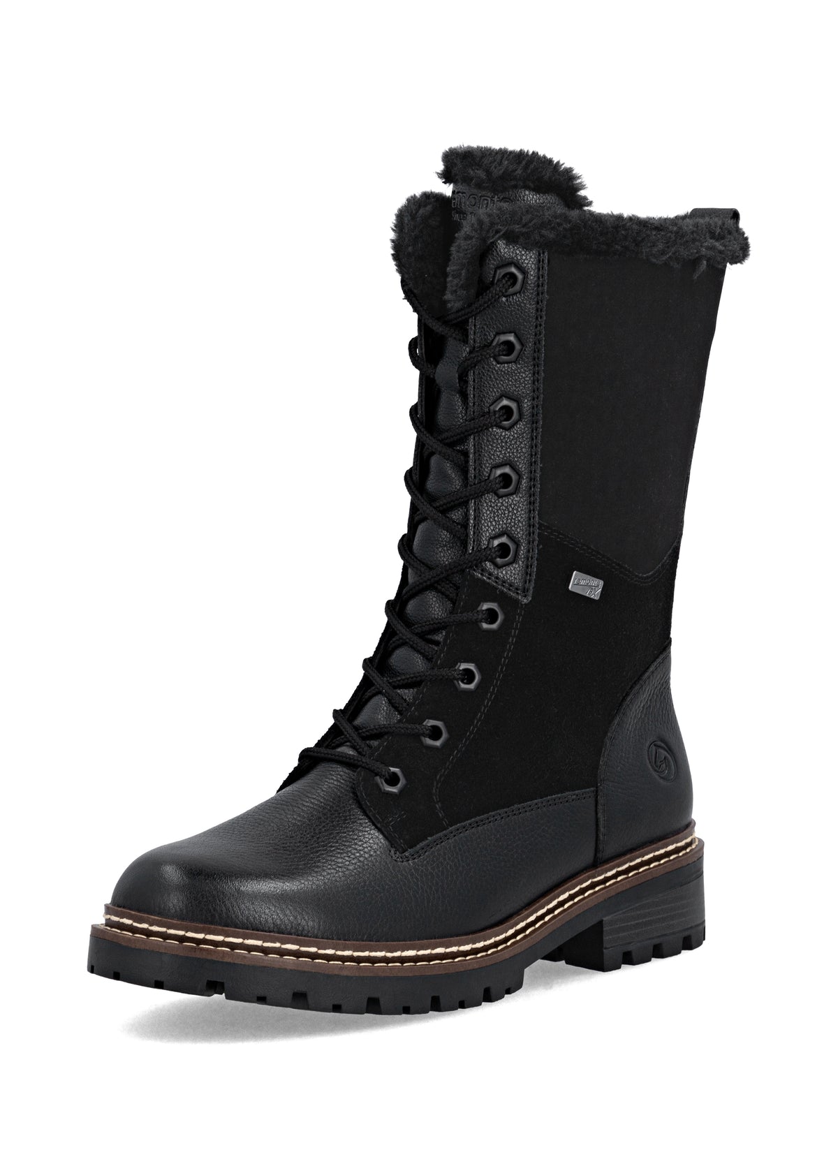 Winter shoes with friction sole - black, Remonte-TEX