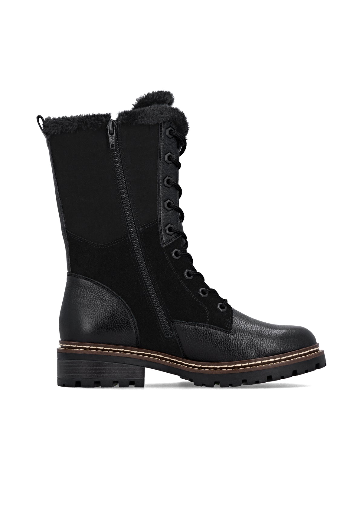 Winter shoes with friction sole - black, Remonte-TEX