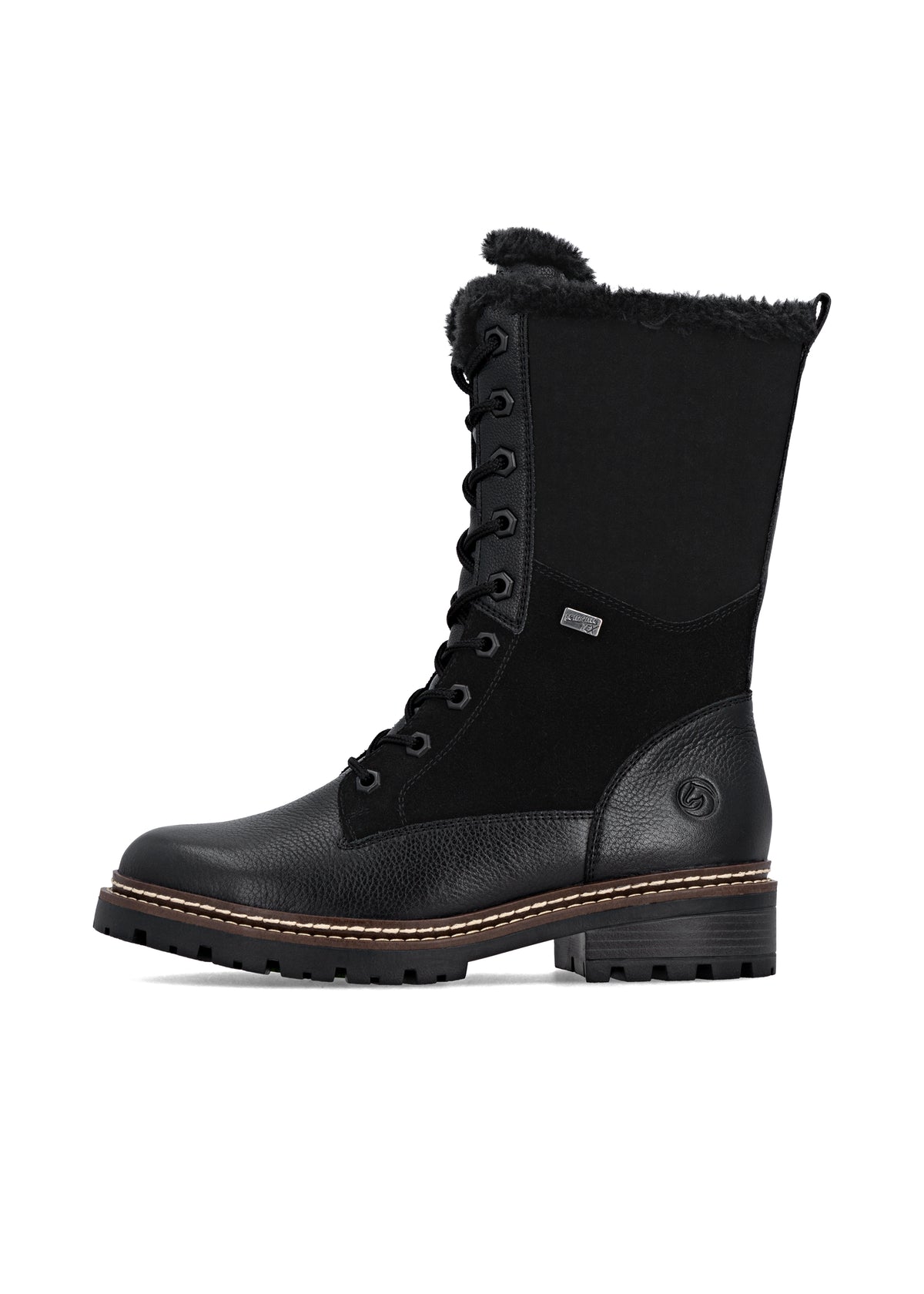 Winter shoes with friction sole - black, Remonte-TEX