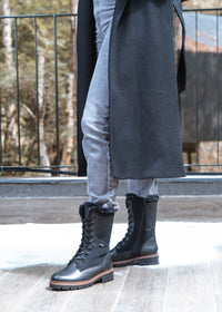 Winter shoes with friction sole - black, Remonte-TEX