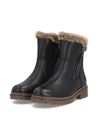 Talvikengät kitkapohjalla - musta nahka, Remonte-TEX