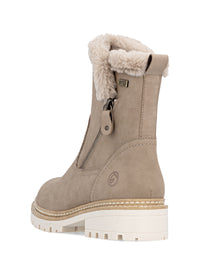 Winter shoes with grip sole - beige leather, Remonte-TEX